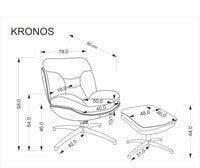 Kronos hintafotel lábtartóval