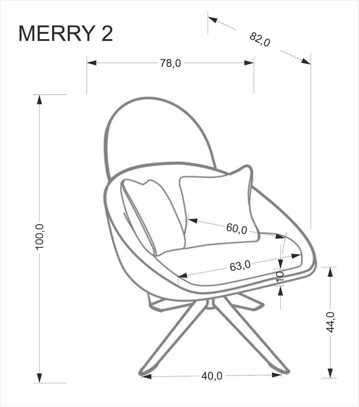 Merry 2 forgófotel