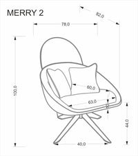 Merry 2 forgófotel