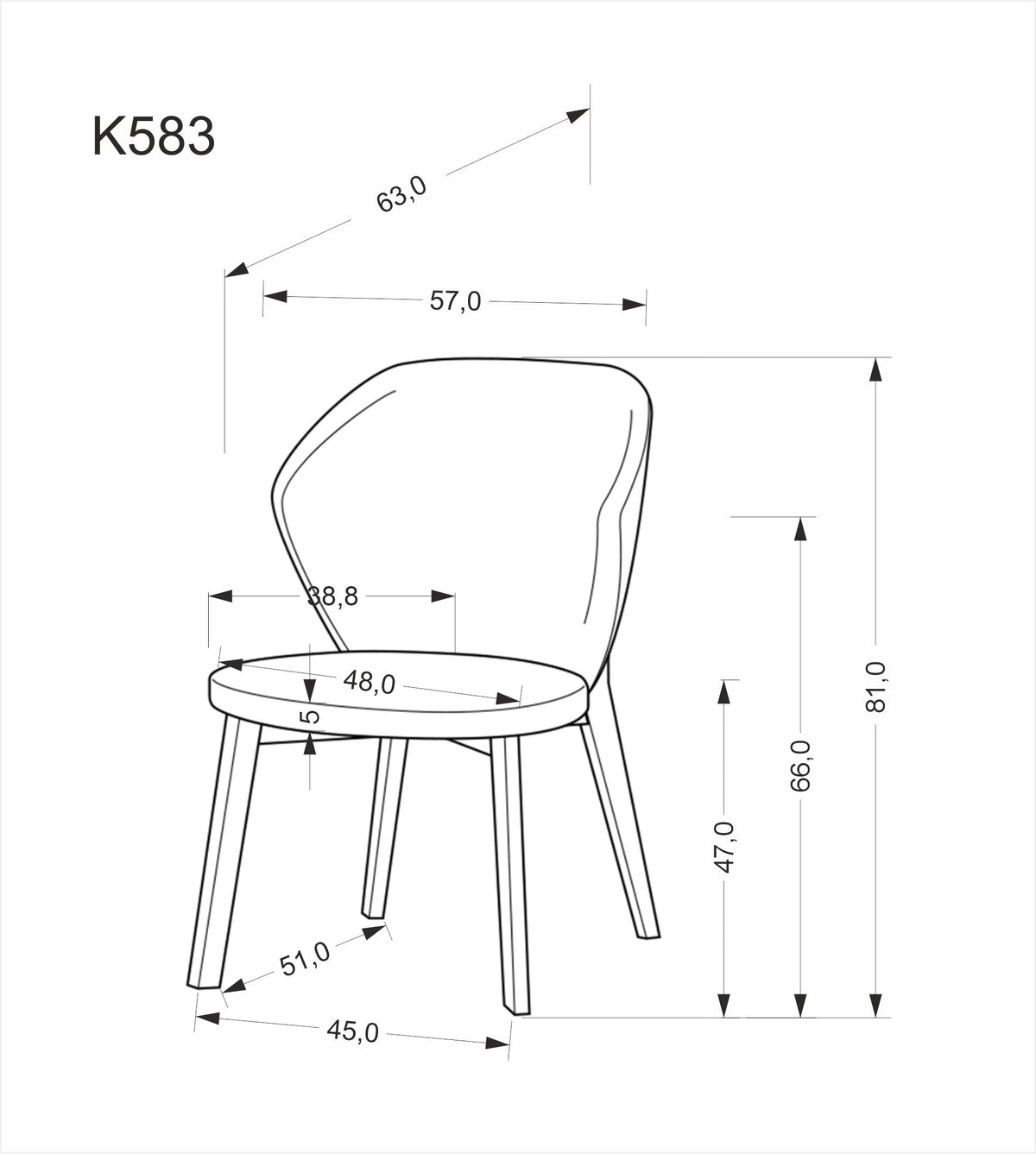 K583 szék