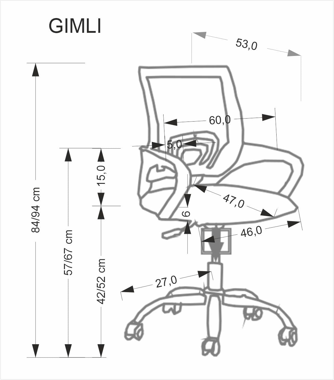 Gimli ifjúsági forgószék