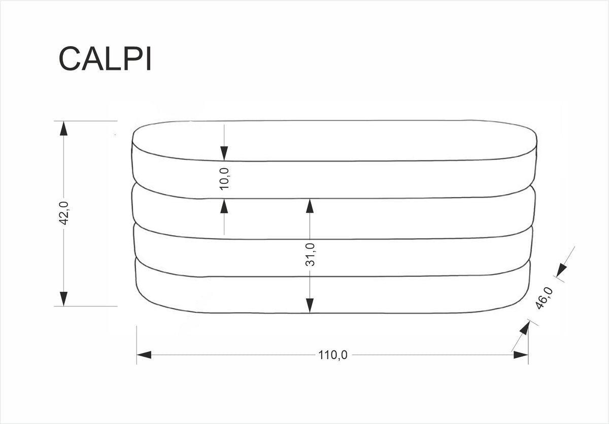 Calpi tárolós pad