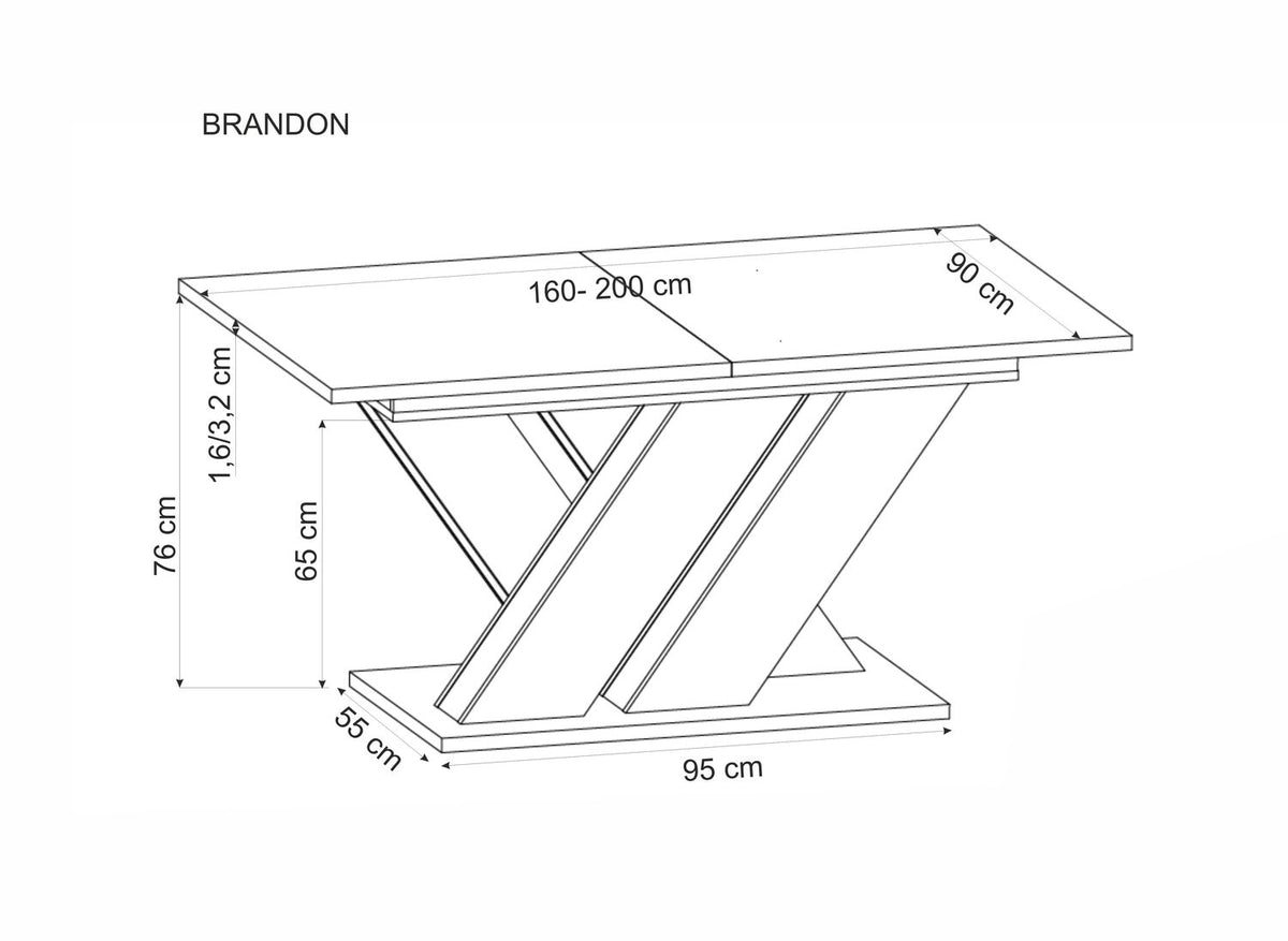 Brandon bővíthető étkezőasztal