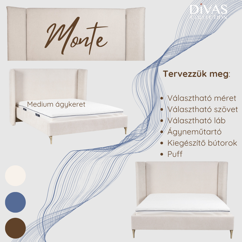 Monte tervezhető ágy