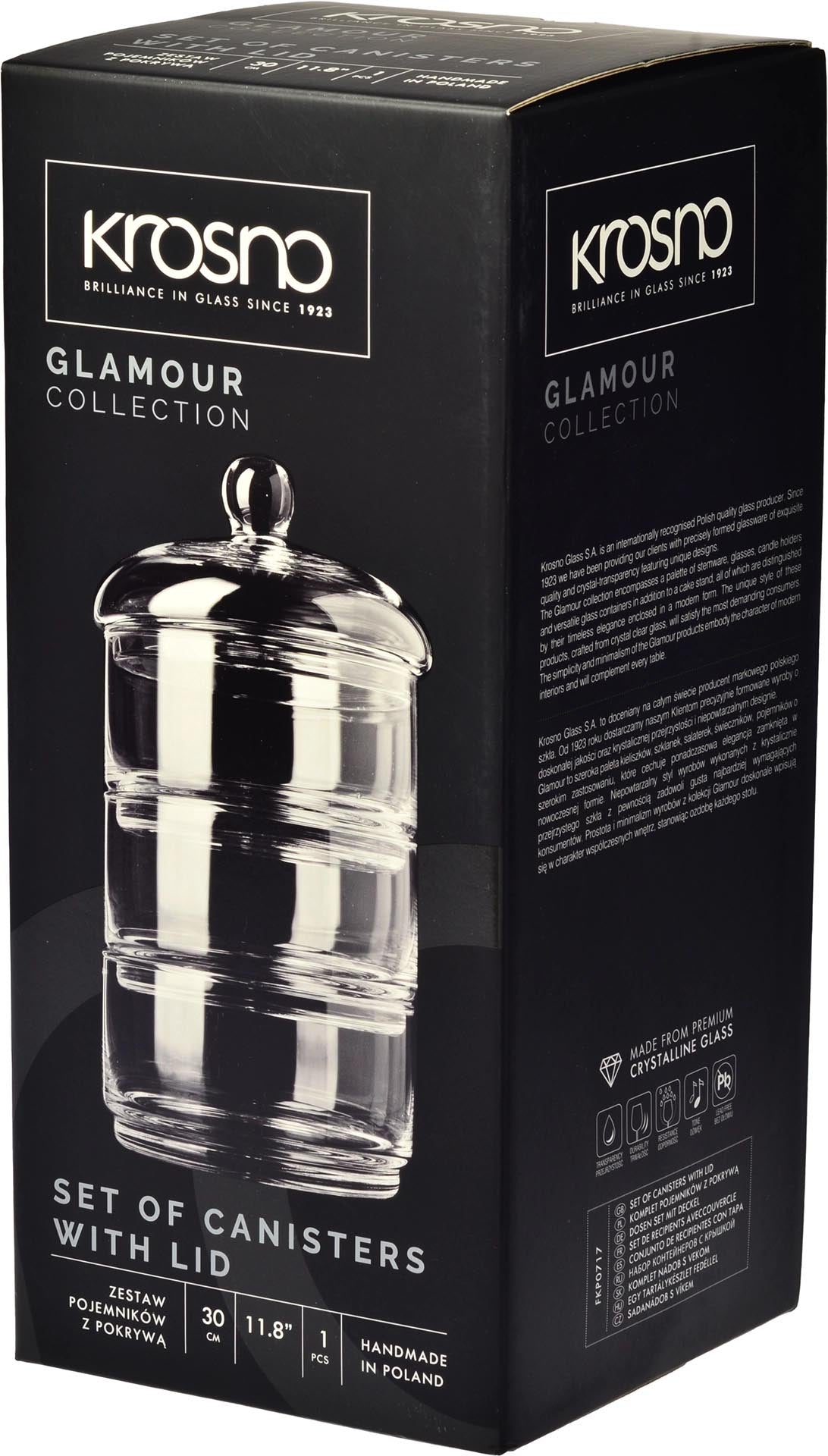 Szett containers lid Glamour üvegtároló