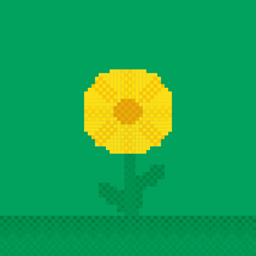 Metal front overlay Pixel Flower Young Users Next kiegészítő