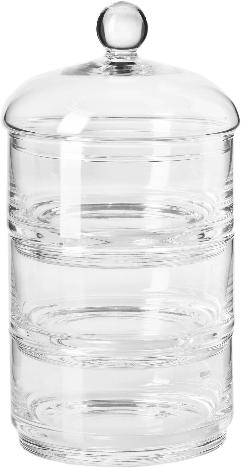 Szett containers lid Glamour üvegtároló