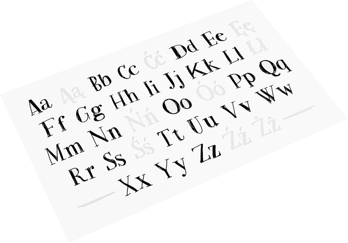 Pad Alphabet alátét