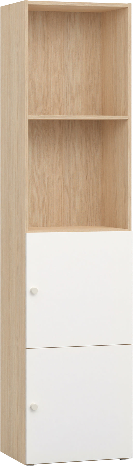 Keskeny shelving front arrangement 1 Reli könyvespolc