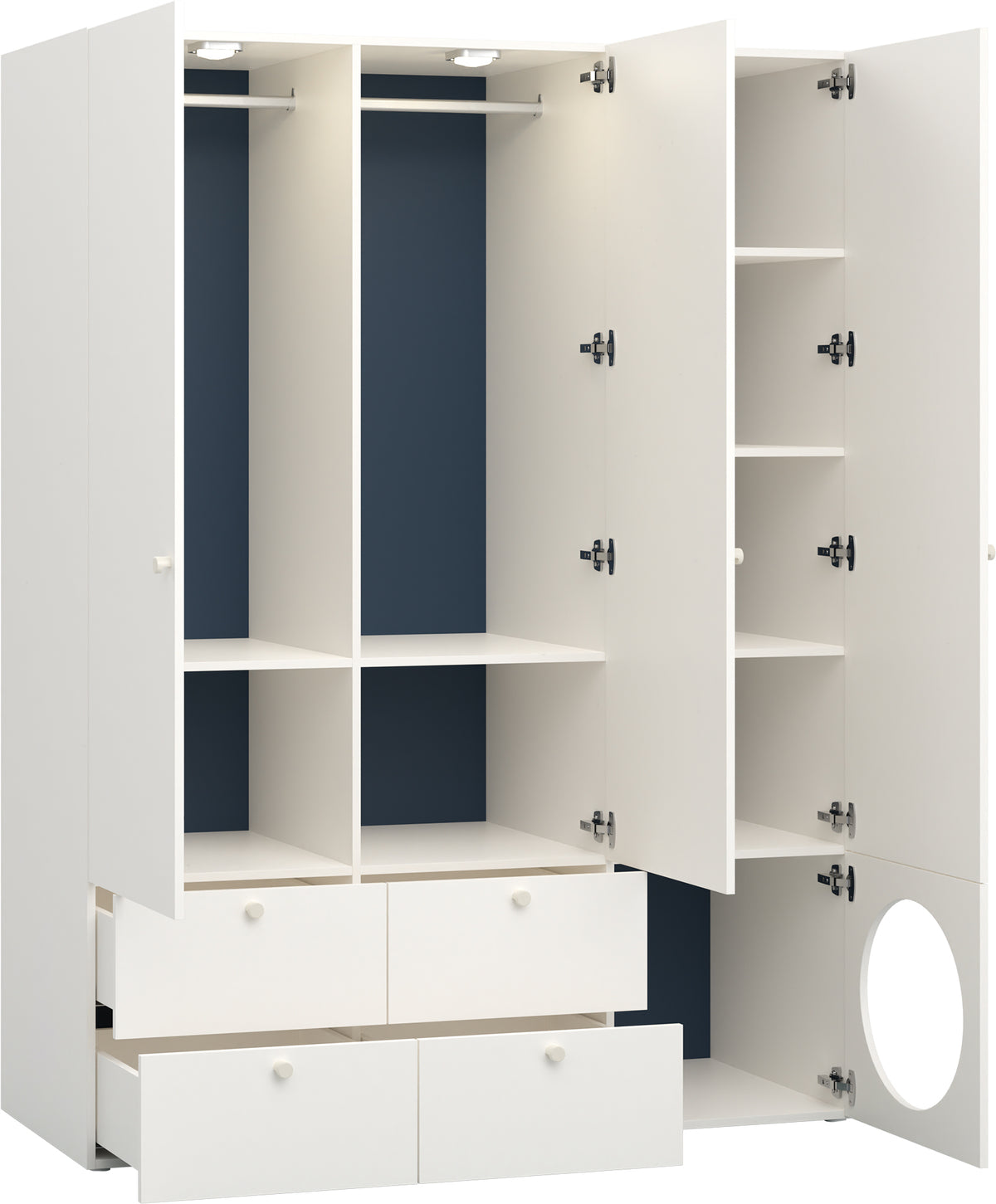 3 ajtós opening front Reli ruhásszekrény
