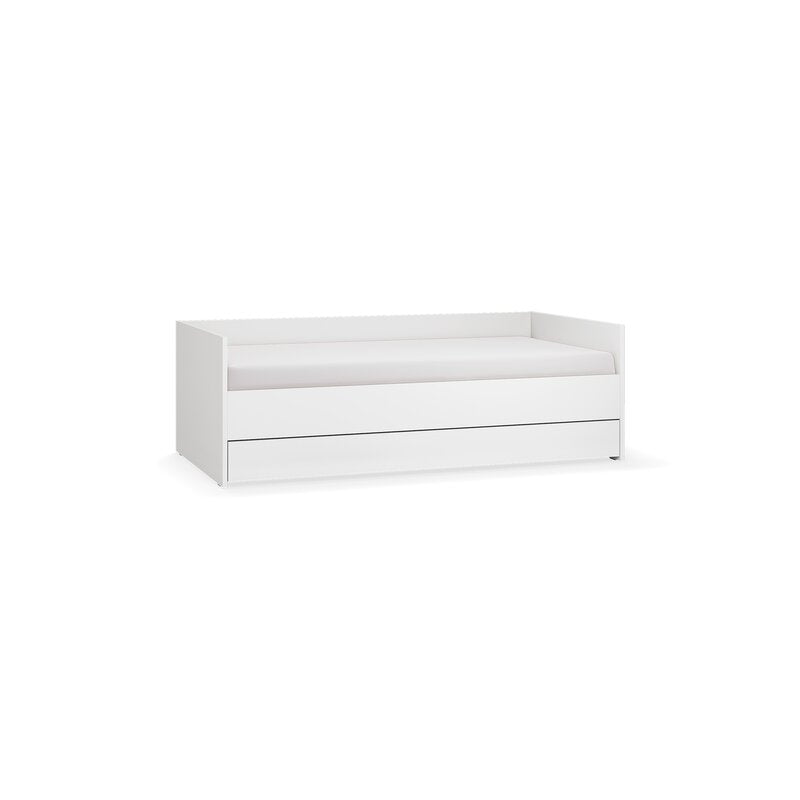 Simple 90x200 ágy magas kerettel, ágyneműtartóval és fiókkal