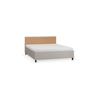 Simple franciaágy tárolós ágyráccsal – 160×200, tölgy/szürke