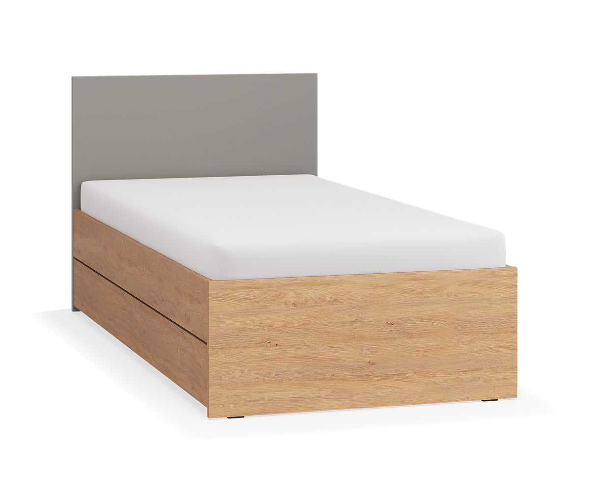 Simple 90x200 ágy, tölgy szürke