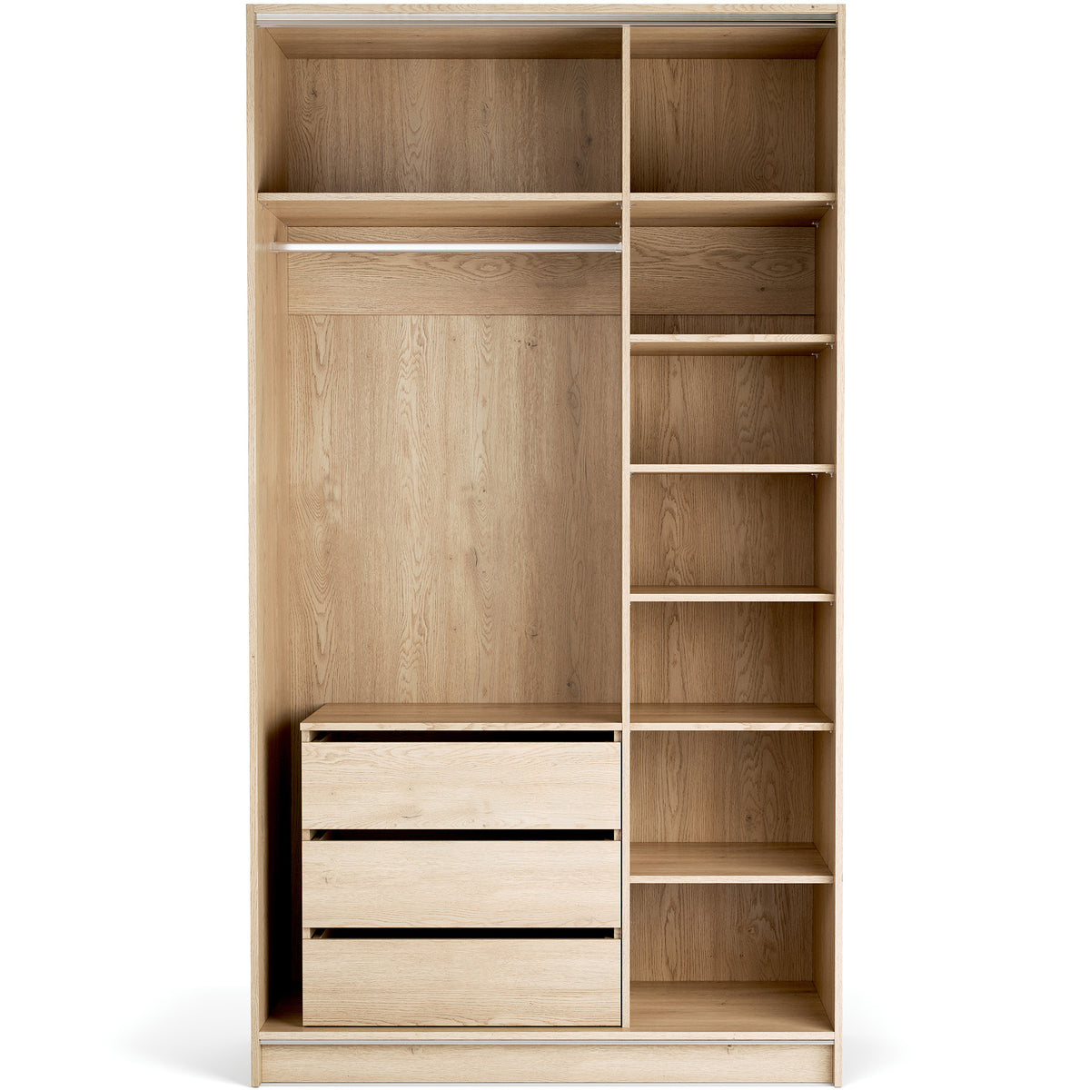 Stor cabinet system - presets 125x225 Stor interior Maxi short handle metal body front side overlays ruhásszekrény, rózsaszín arany tölgy homok bézs