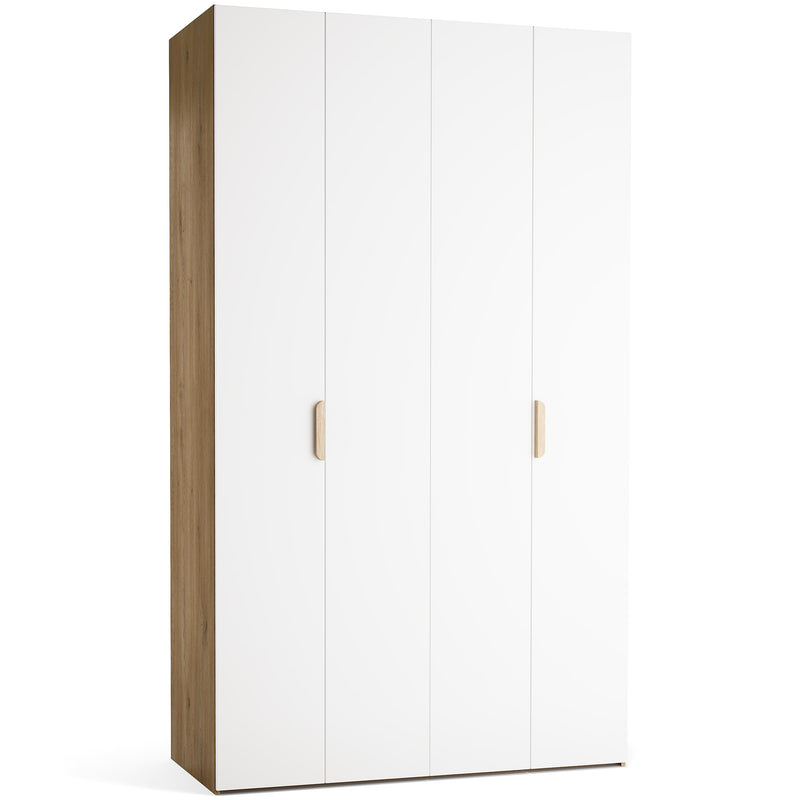 Stor cabinet system - presets 140x240 Stor interior EASY handle short rounded body front ruhásszekrény, tölgy fehér