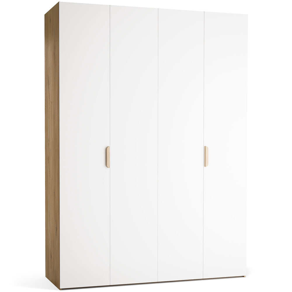 Stor cabinet system - presets 175x240 Stor interior EASY handle short rounded body front ruhásszekrény, tölgy fehér