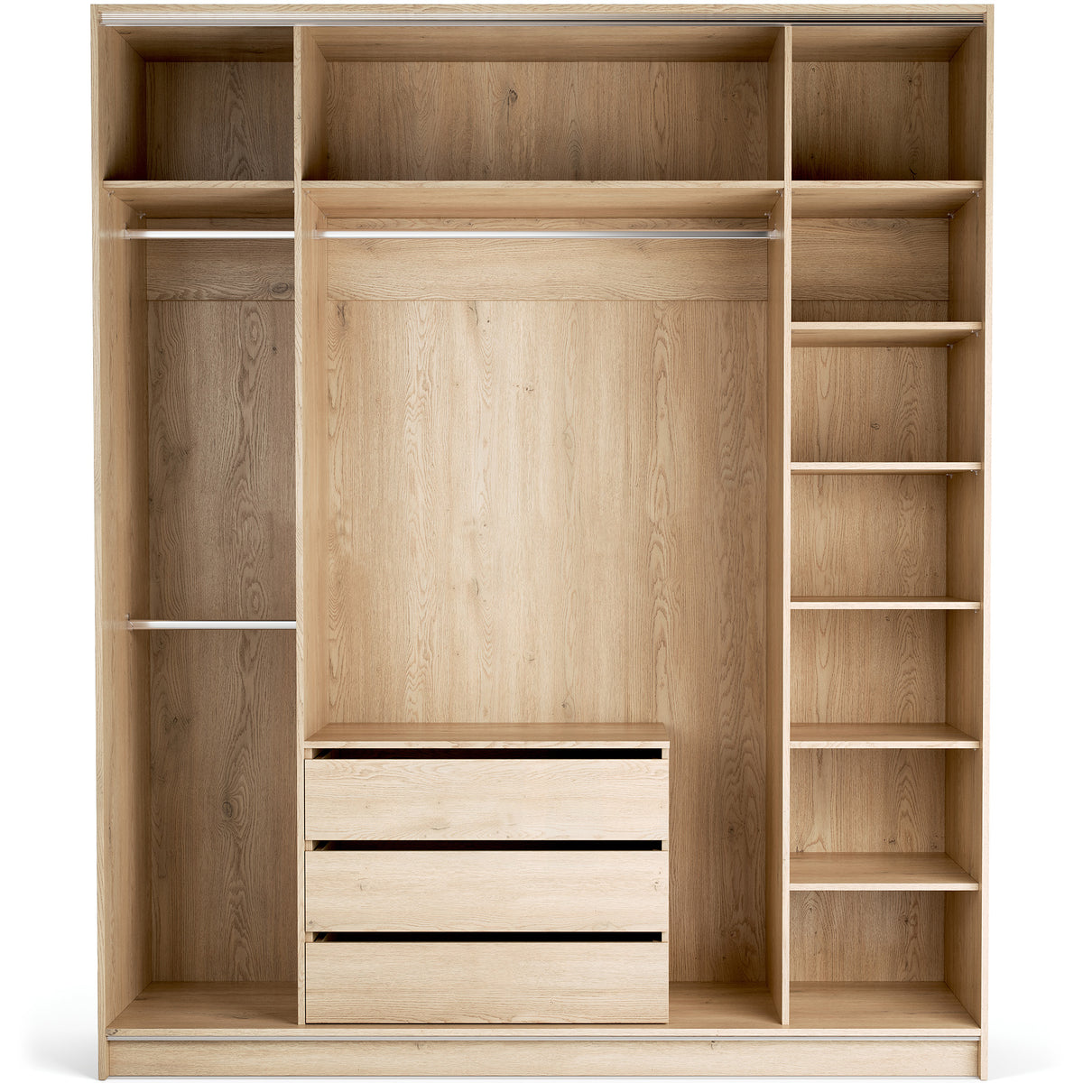 Stor cabinet system - presets 200x240 Stor interior COMFORT handle short rounded body front ruhásszekrény, tölgy homok bézs