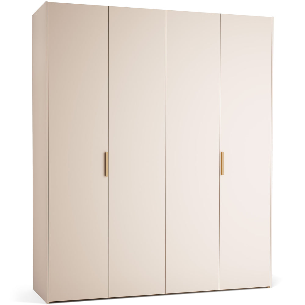 Stor cabinet system - presets 200x240 Stor Maxi interior short handle metal body front side overlays ruhásszekrény, rózsaszín arany tölgy homok bézs