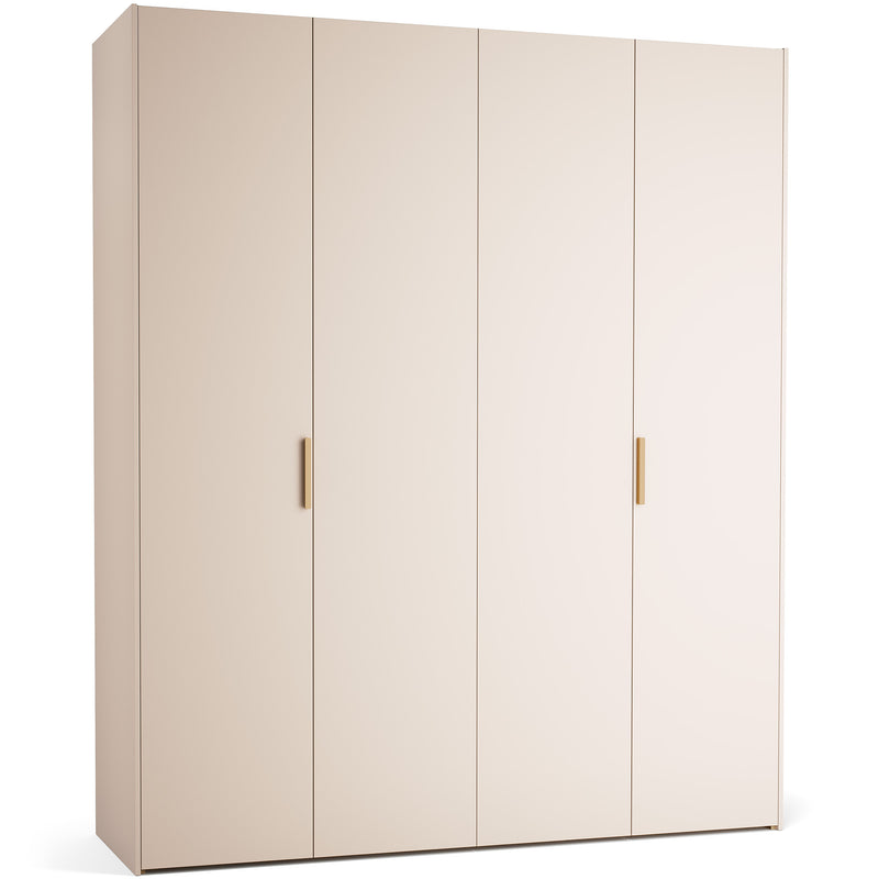 Stor cabinet system - presets 200x240 Stor Maxi interior short handle metal body front side overlays ruhásszekrény, rózsaszín arany tölgy homok bézs