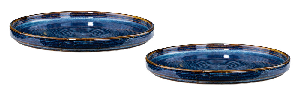 Flat plate 25 cm kpl. 2 pcs. Deep étkészlet, kék
