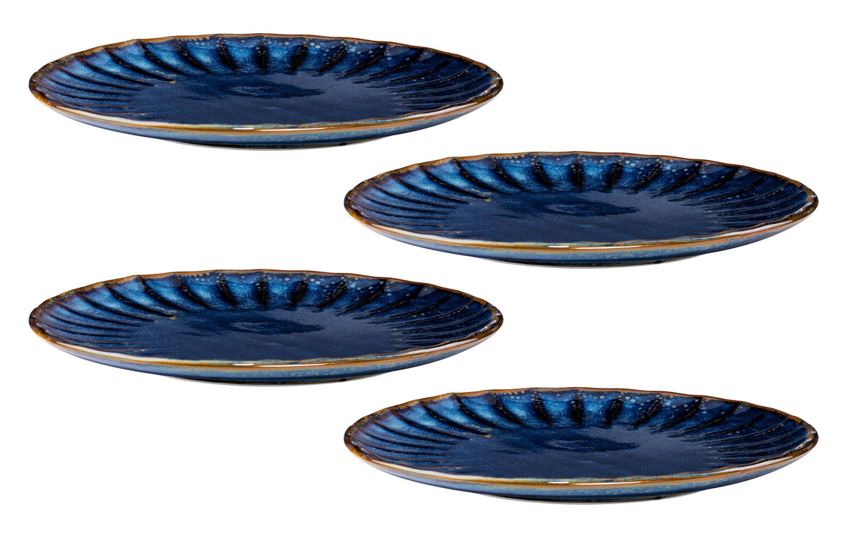 Flat plate 26 cm kpl. 4 pcs. Deep étkészlet, kék