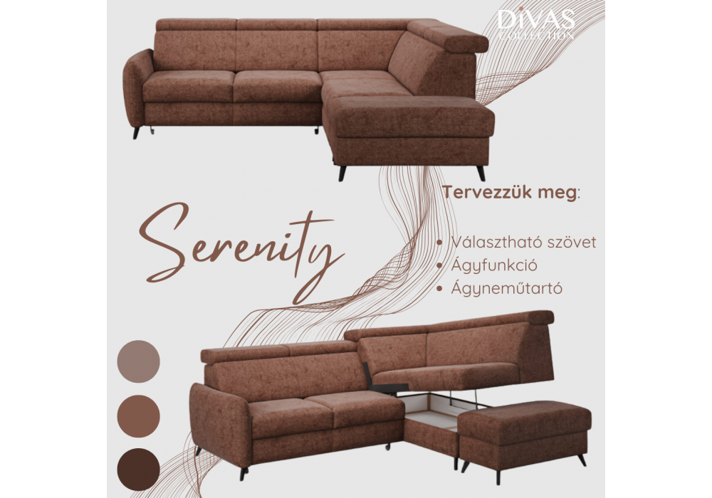 DiVAS COLLECTION Serenity  sarokkanapé  