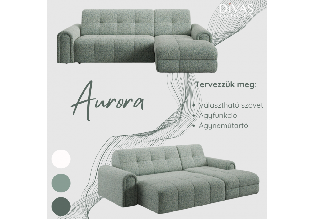 DiVAS COLLECTION Aurora  sarokkanapé  