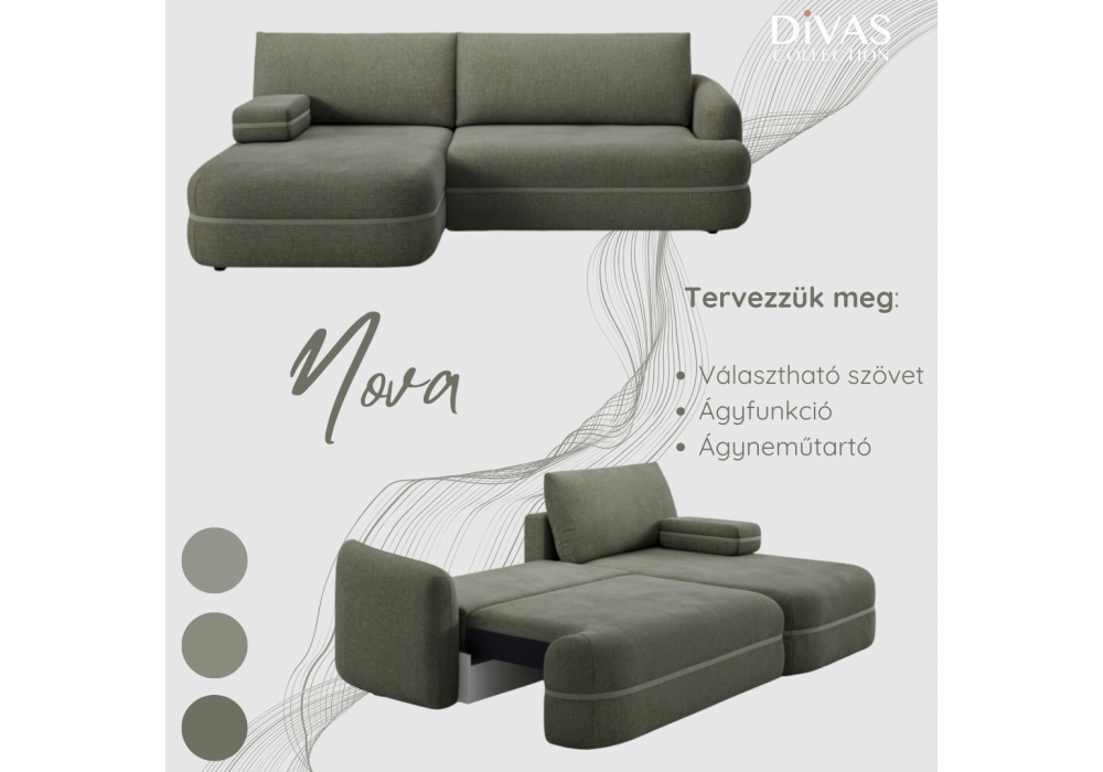 DiVAS COLLECTION Nova  sarokkanapé  
