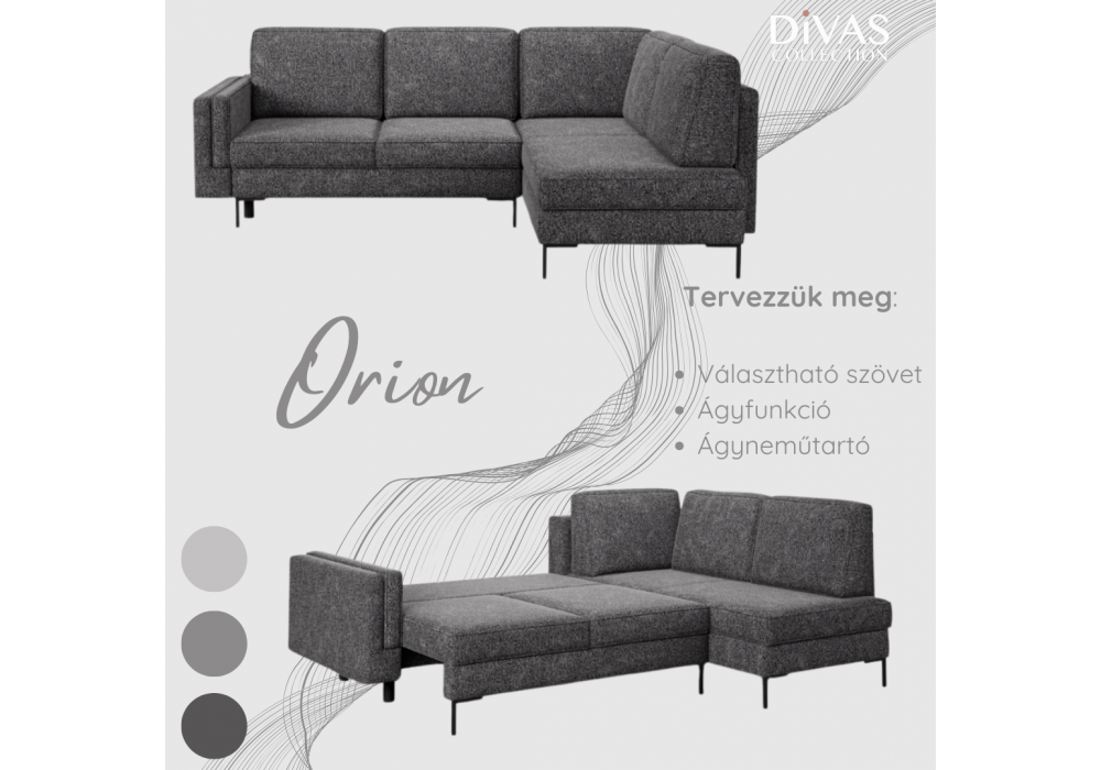 DiVAS COLLECTION Orion  sarokkanapé  