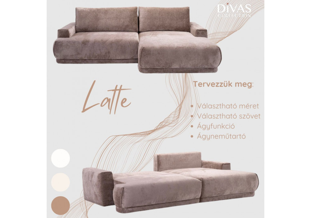 DiVAS COLLECTION Latte  sarokkanapé  