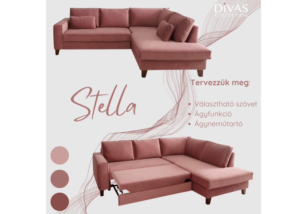DiVAS COLLECTION Stella  sarokkanapé  