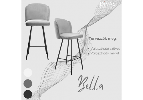 Bella bárszék -  étkezőszék - bútorok - Divas lakberendezés