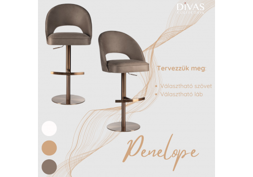 Penelope bárszék -  étkezőszék - bútorok - Divas lakberendezés