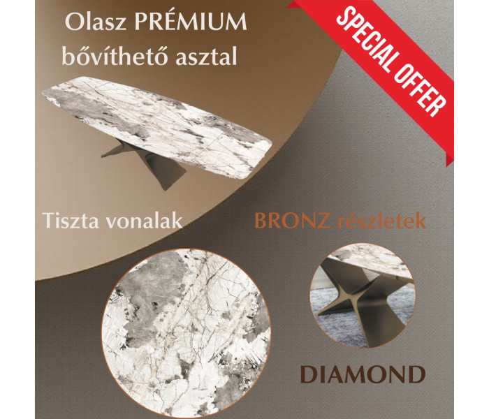 Chantal & Diamond étkezőasztal  