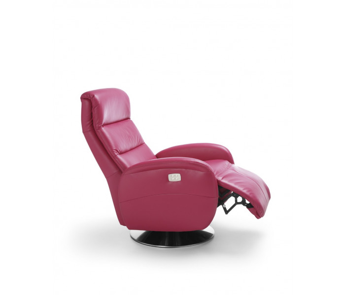 Gala Arosa fotel rózsaszín bőrrel