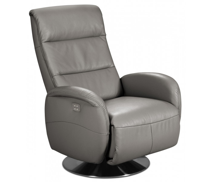 Gala Arosa fotel szürke bőrrel