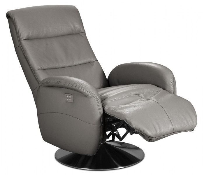 Gala Arosa fotel szürke bőrrel