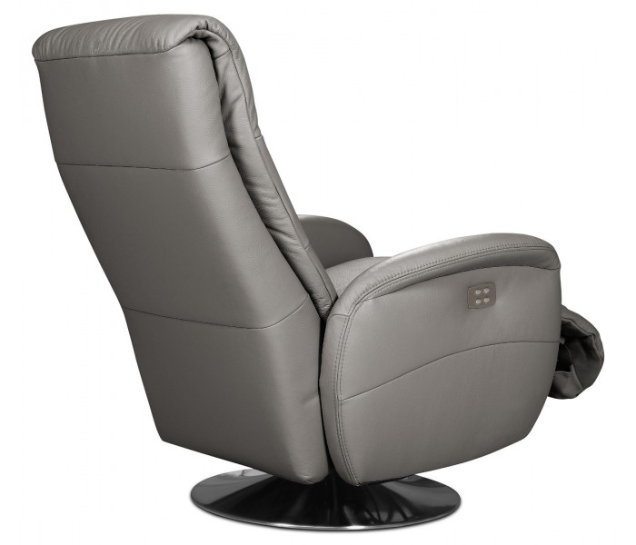 Gala Arosa fotel szürke bőrrel