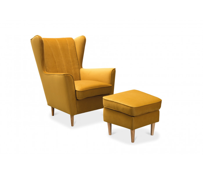 Gala Fido fotel sárga Aquaclean szövettel