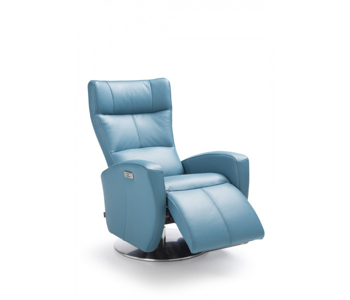 Gala Inari fotel kék bőrrel