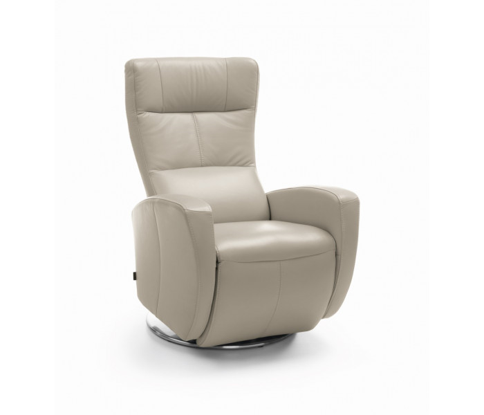 Gala Inari fotel szürke bőrrel