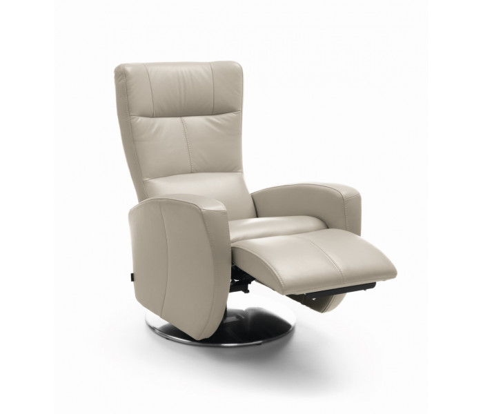 Gala Inari fotel szürke bőrrel