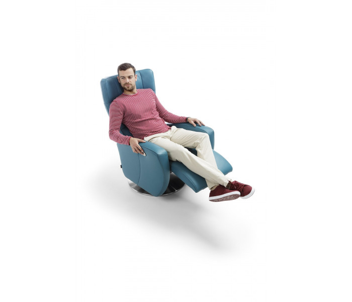 Gala Inari fotel türkizkék bőrrel