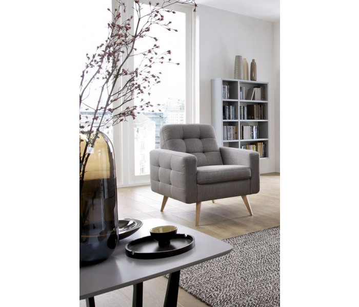 Gala Nappa fotel szürke Aquaclean szövettel