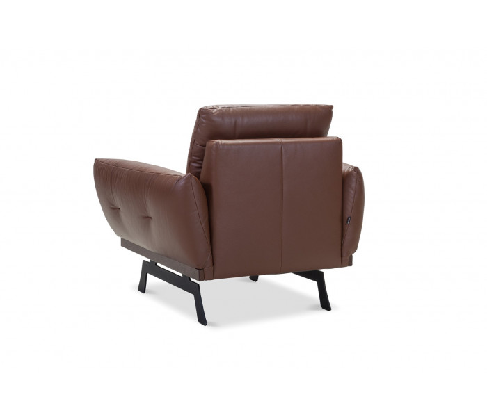 Gala Nicea fotel barna bőrrel