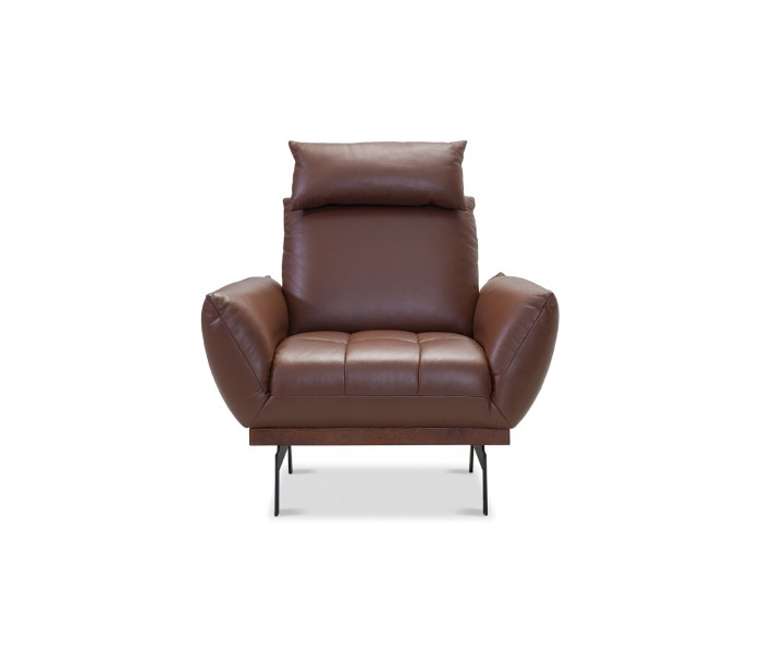 Gala Nicea fotel barna bőrrel