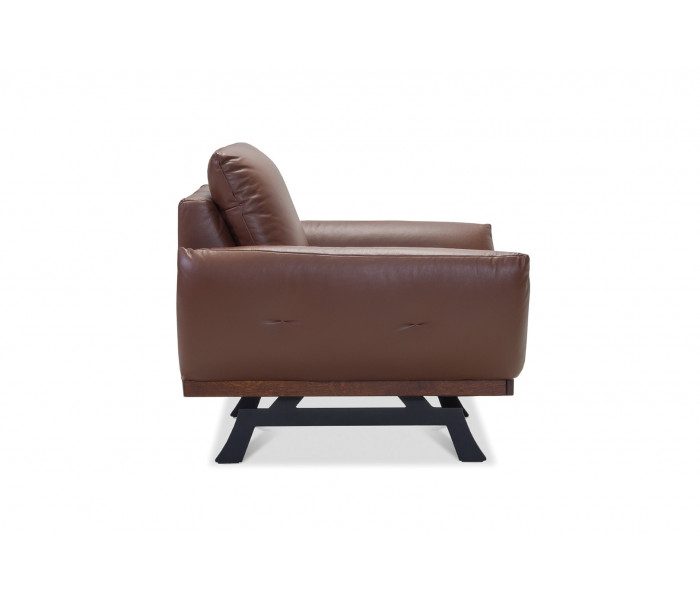 Gala Nicea fotel barna bőrrel