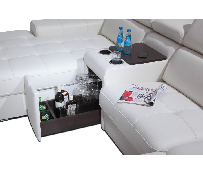 Gala Girro moduláris kanapé fehér bőrrel Gala Girro moduláris kanapé fehér bőrrel