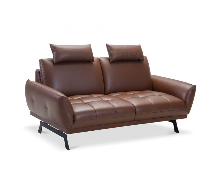 Gala Nicea kanapé barna bőrrel