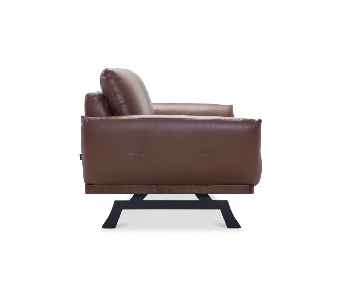 Gala Nicea kanapé barna bőrrel